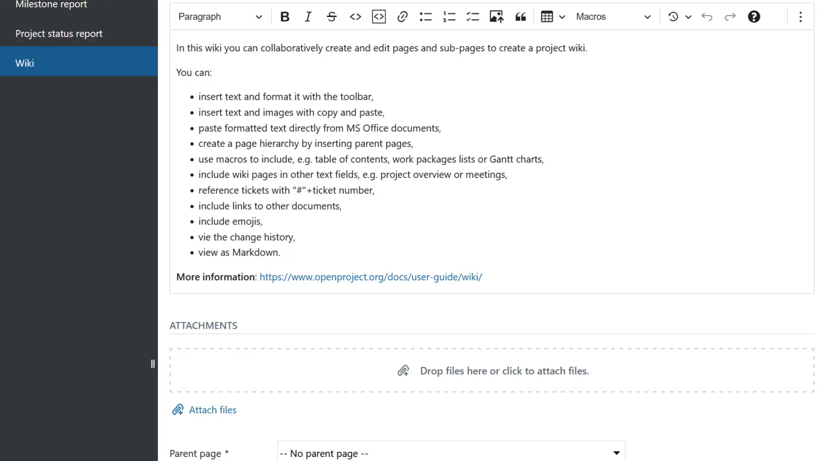 Projects interface preview 4