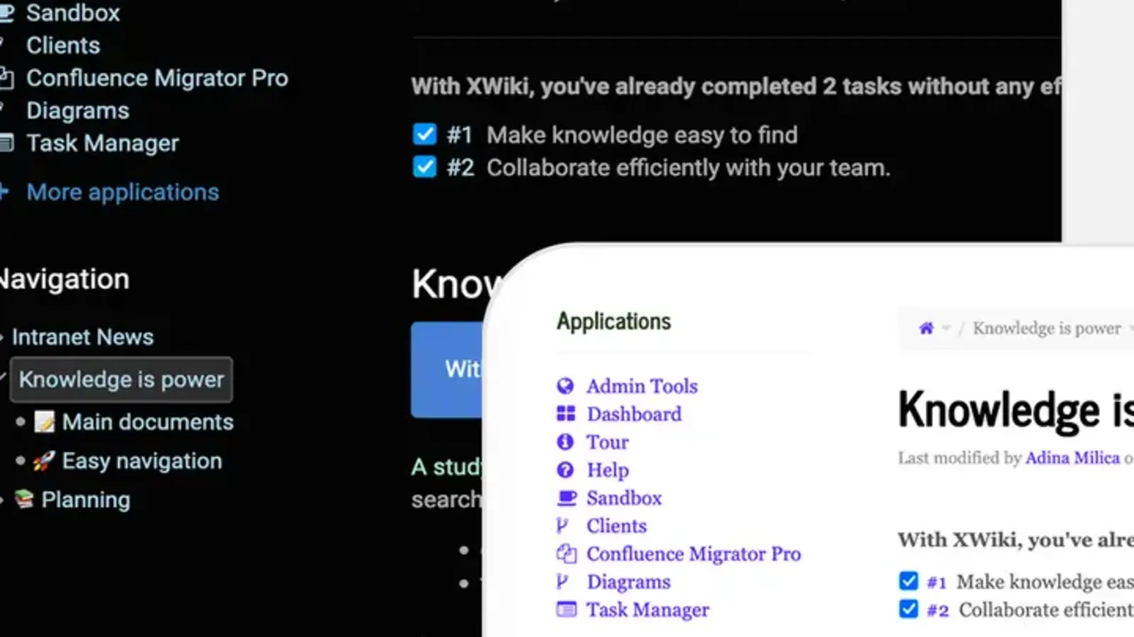 Knowledge interface preview 2